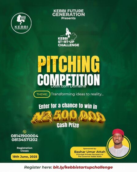 Lin to Apply | Kebbi Start-up Challenge for Entrepreneurs to win ₦2.5Million