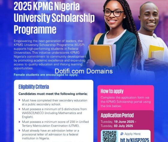 Link To Apply | KPMG Nigeria University Scholarship 2025 (Up to ₦400,000 in Funding)
