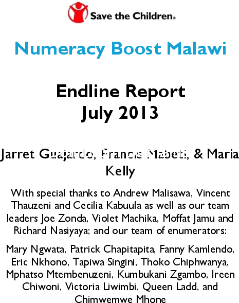 Enumerators (Malawi) at Save The Children