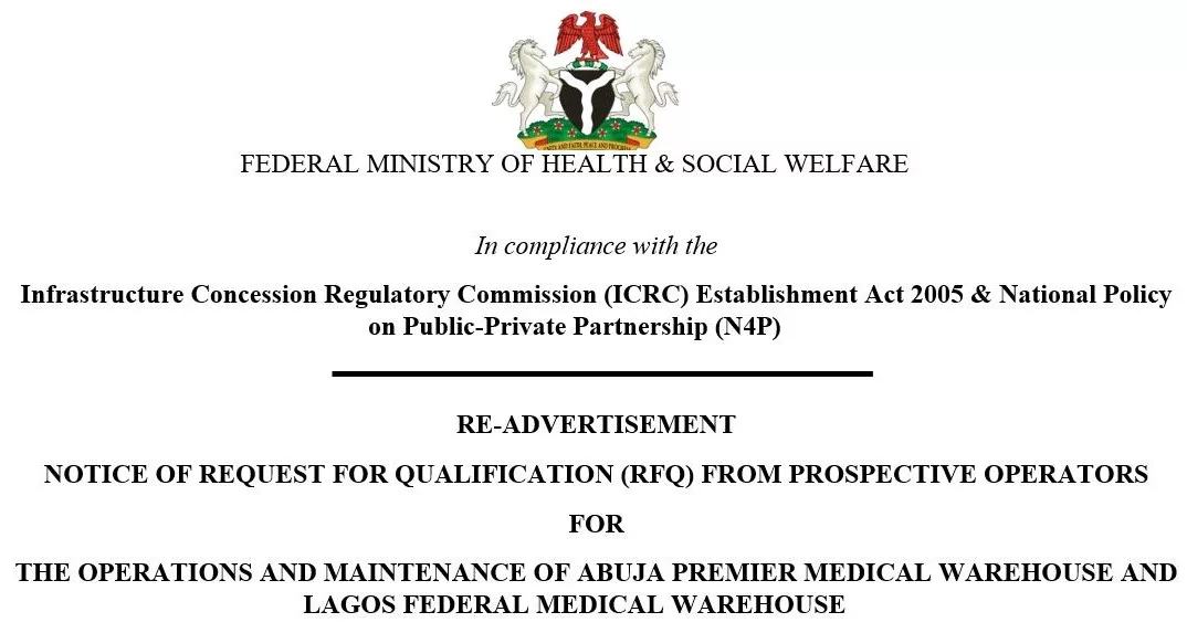 Procurement and Supply Chain Management Officer At Federal Ministry Of Health, Abuja National Malaria Elimination Programme (Nmep)