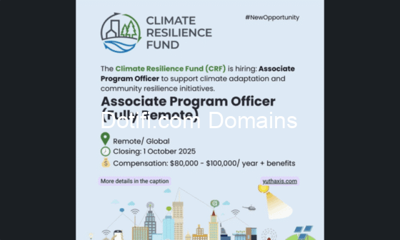 Associate Program Officer (Fully Remote) at Climate Resilience Fund
