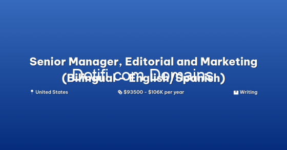 Senior Manager, Editorial and Marketing – United States (Remote) at Power To Decide