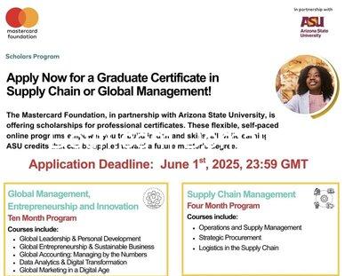 Apply for Mastercard Foundation & ASU Online Scholarship 2026 (Fully Funded)